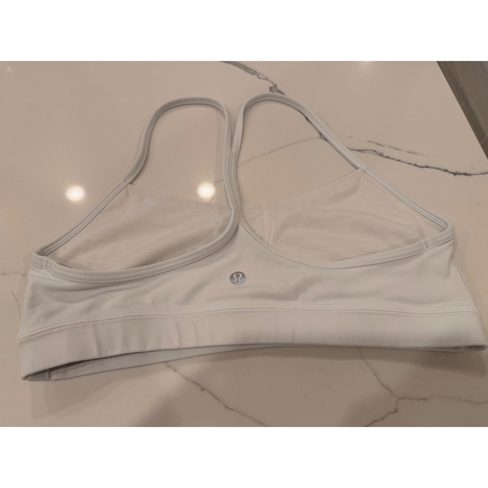 Lululemon Flow Y Bra White Size 10 Strappy Racerback Yoga - Picture 12 of 16